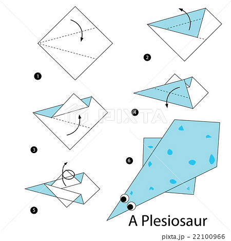 origami instructions dinosaur