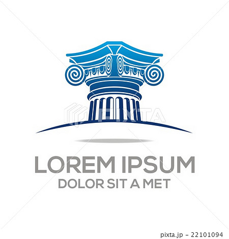 Logo law building and justice icon vector 22101094