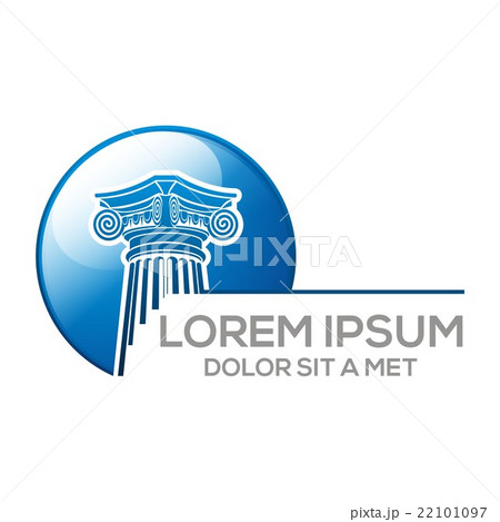 Logo law building and justice icon vector 22101097