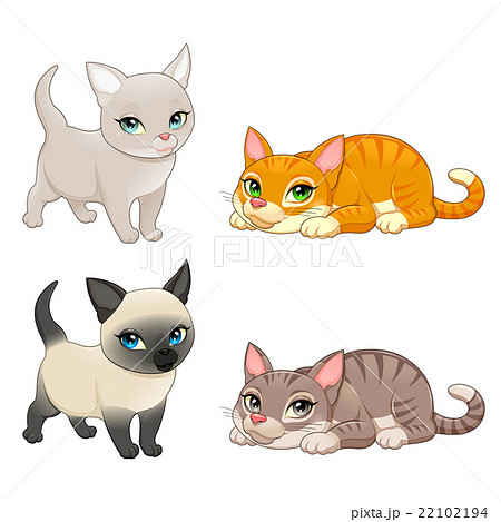 Group of cute cats with different colors 22102194