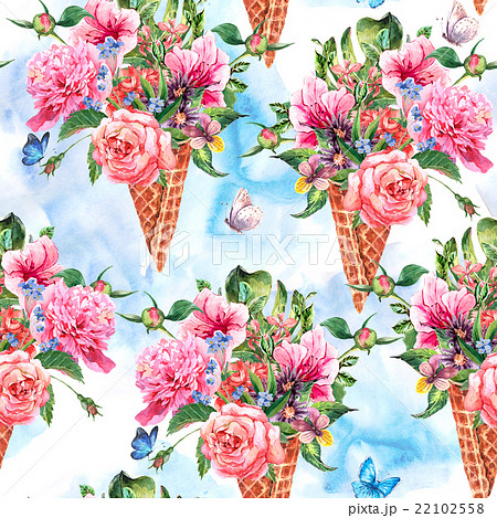 Set of watercolor fruit on a white background 22102558
