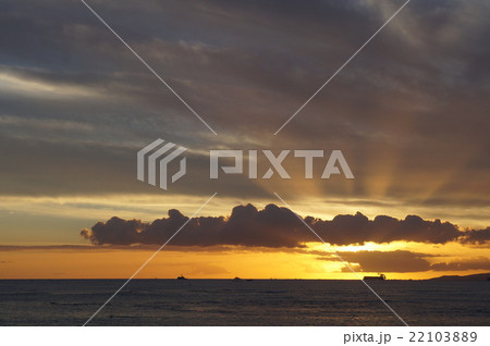 ハワイの夕日 ハワイの夕日 22103889