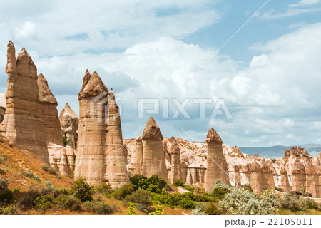 Rock formations in Love Valley of Cappadocia Rock formations in Love Valley of Cappadocia 22105011