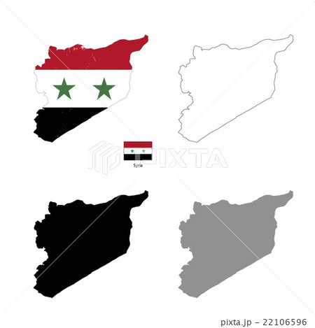 Syria country black silhouette