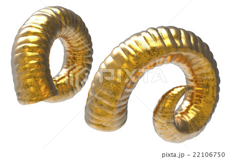 Horns sheep golden 22106750