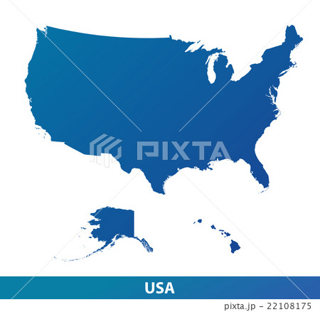 Map of USA isolated on a white background. Map of USA isolated on a white background. 22108175