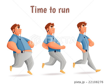 Different body types of men, men run 22108276