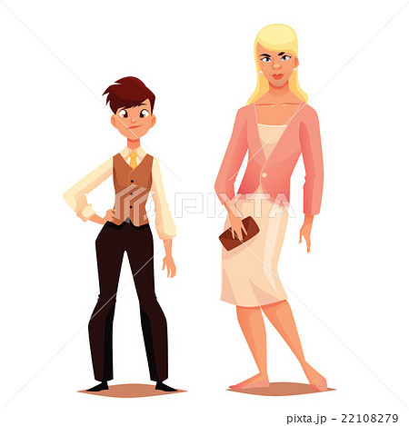 man and woman cartoon