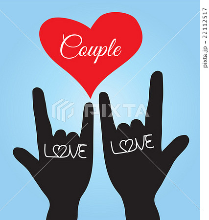 Love hand sign. Love symbol. Couple, Lover. Vector Love hand sign. Love symbol. Couple, Lover. Vector 22112517