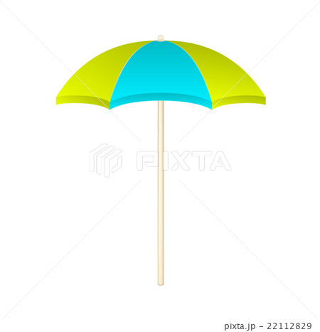 blue and green beach umbrella