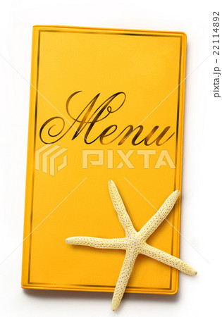 Menu book with sea star Menu book with sea star 22114892