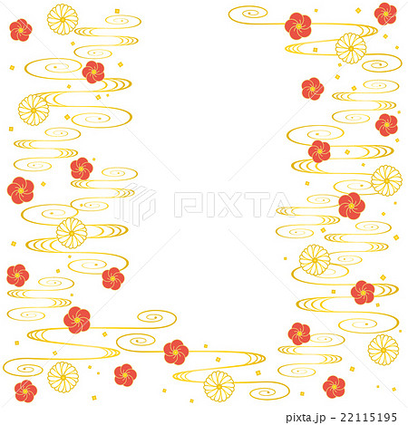 背景素材 梅 流水模様3のイラスト素材
