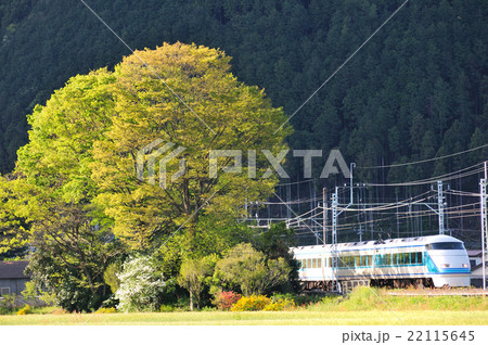田園風景を走る東武特急スペーシア号 田園風景を走る東武特急スペーシア号 22115645