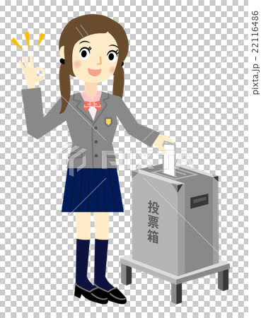 投票的女學生 22116486