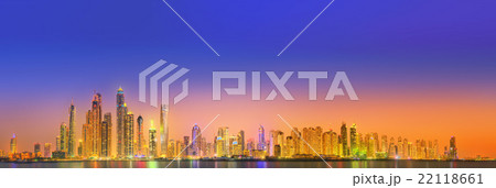 The beauty panorama of Dubai marina. UAE The beauty panorama of Dubai marina. UAE 22118661