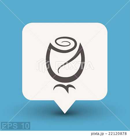 Pictograph of rose Pictograph of rose 22120878