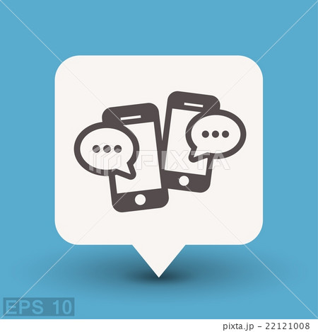 Pictograph of message or chat on smartphone Pictograph of message or chat on smartphone 22121008