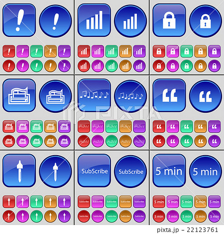 Exclamation mark, Graph, Lock, Printer, Note, Quot Exclamation mark, Graph, Lock, Printer, Note, Quot 22123761