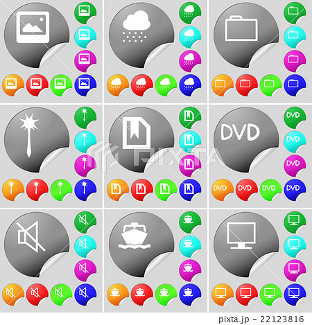 Window, Cloud, Folder, Mace, File, DVD, Mute, Ship 22123816