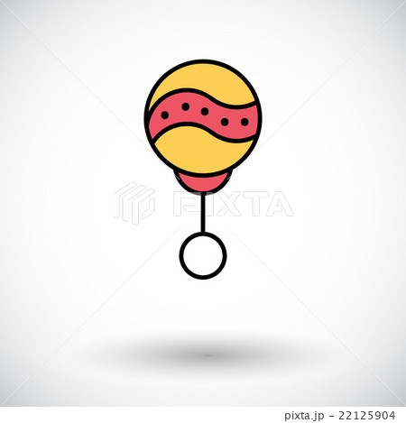 Rattle flat icon 22125904