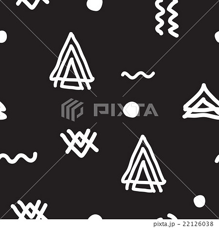 Vector seamless geometric doodle pattern 22126038
