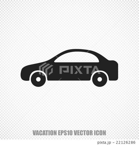 Vacation vector Car icon. Modern flat design. 22126286