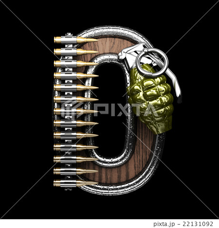 0 military letter. 3D illustration 22131092