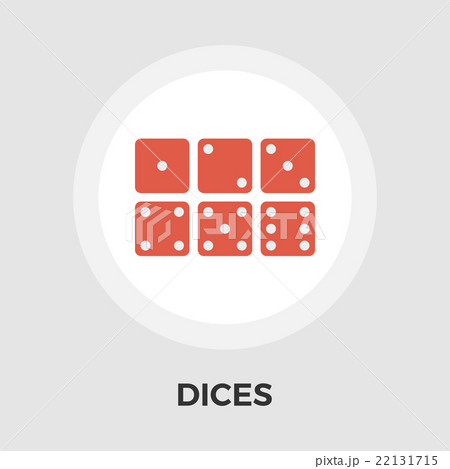 Dices vector flat icon Dices vector flat icon 22131715
