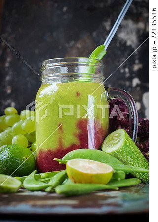 Smoothie Fruits Vegetables Healthy Raw Prodacts 22135516