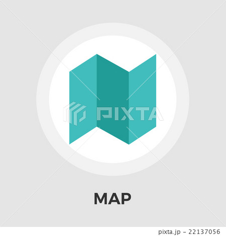 Map Flat Iconのイラスト素材 [22137056] - PIXTA