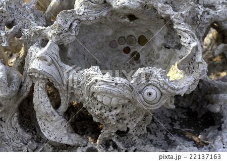 Detail of Wat Rong Khun white temple Detail of Wat Rong Khun white temple 22137163