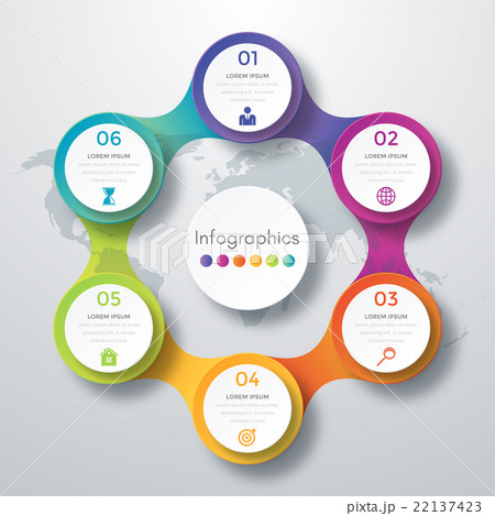 Infographic design with colored Infographic design with colored 22137423
