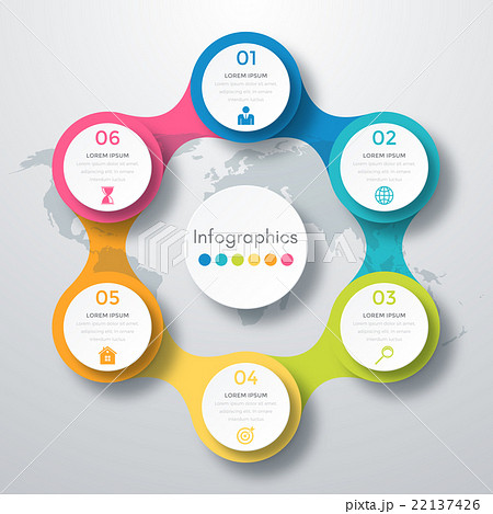 Infographic design with colored 22137426