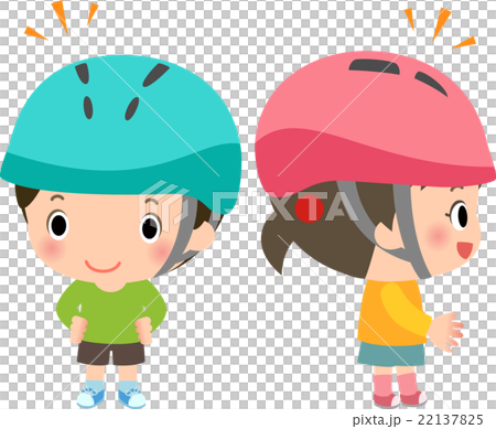 Boys and girls wearing sports helmets Boys and girls wearing sports helmets 22137825