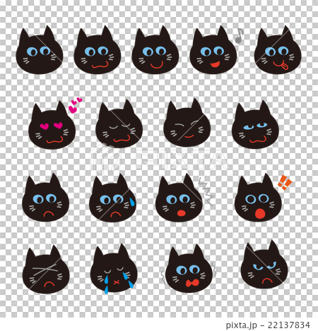 Black cat expression set Black cat expression set 22137834