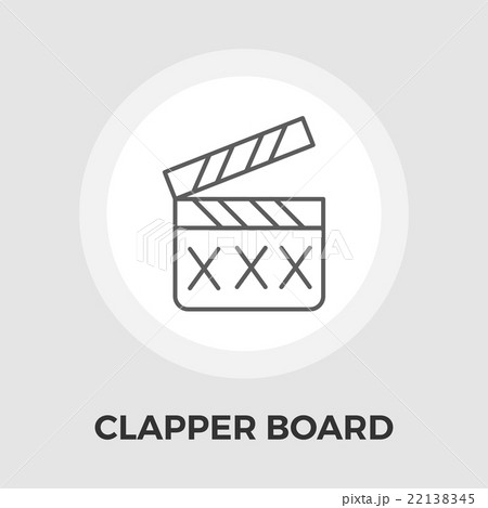 Adult movie clapper flat icon Adult movie clapper flat icon 22138345