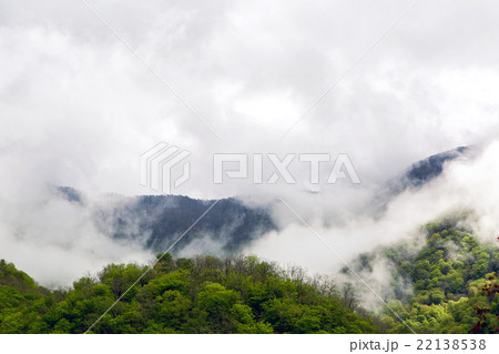 mountain green forest with clouds in the sky mountain green forest with clouds in the sky 22138538