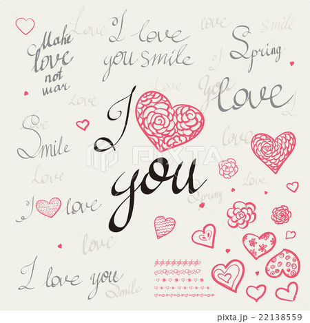 Romantic calligraphy hand drawn heart with words I Romantic calligraphy hand drawn heart with words I 22138559