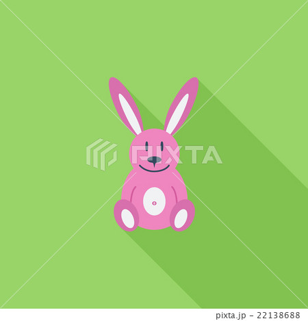 Rabbit toy flat icon Rabbit toy flat icon 22138688