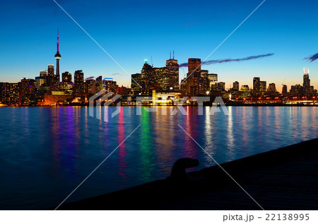 Toronto, Canada skyline at night with reflections 22138995