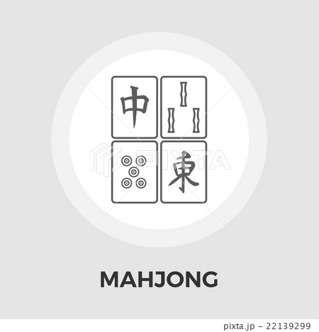 Vetores de Linha Preta Ícone De Peças Mahjong Isolado Em Fundo