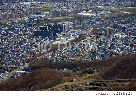 銭函天狗山から見る春の札幌市街地 銭函天狗山から見る春の札幌市街地 22139329