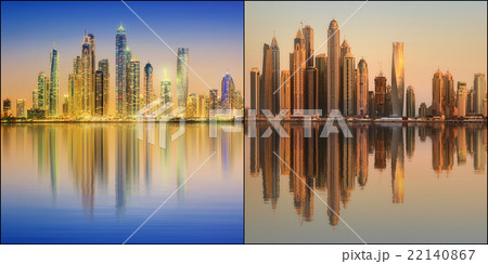 Beautiful cityscape set and collage of Dubai Beautiful cityscape set and collage of Dubai 22140867
