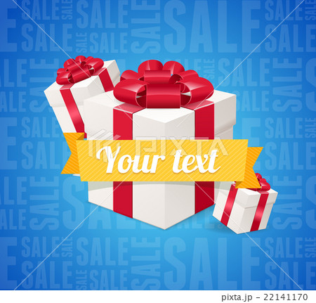 Sale Background Present Boxes. Vector 22141170
