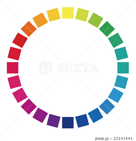 色相環のような図形のイラスト素材