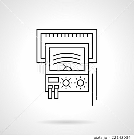 Voltage check device flat line vector icon Voltage check device flat line vector icon 22142084