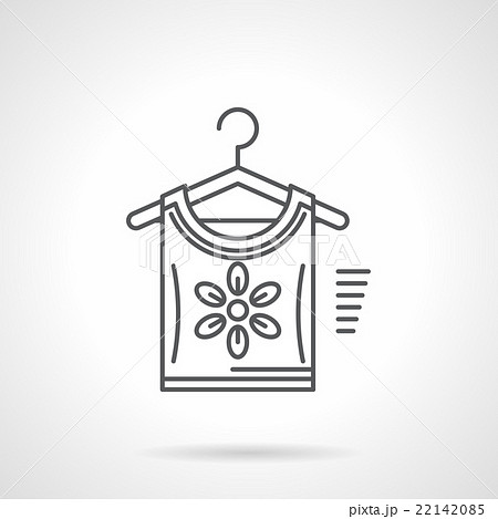 Blouse on hanger flat line vector icon Blouse on hanger flat line vector icon 22142085