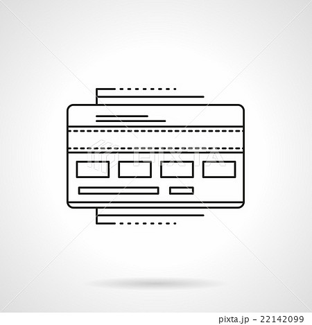 Payment card flat line vector icon 22142099