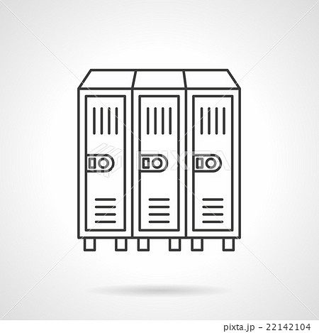 Locker flat line vector icon Locker flat line vector icon 22142104