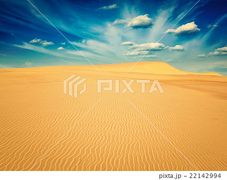 White sand dunes on sunrise, Mui Ne, Vietnam 22142994